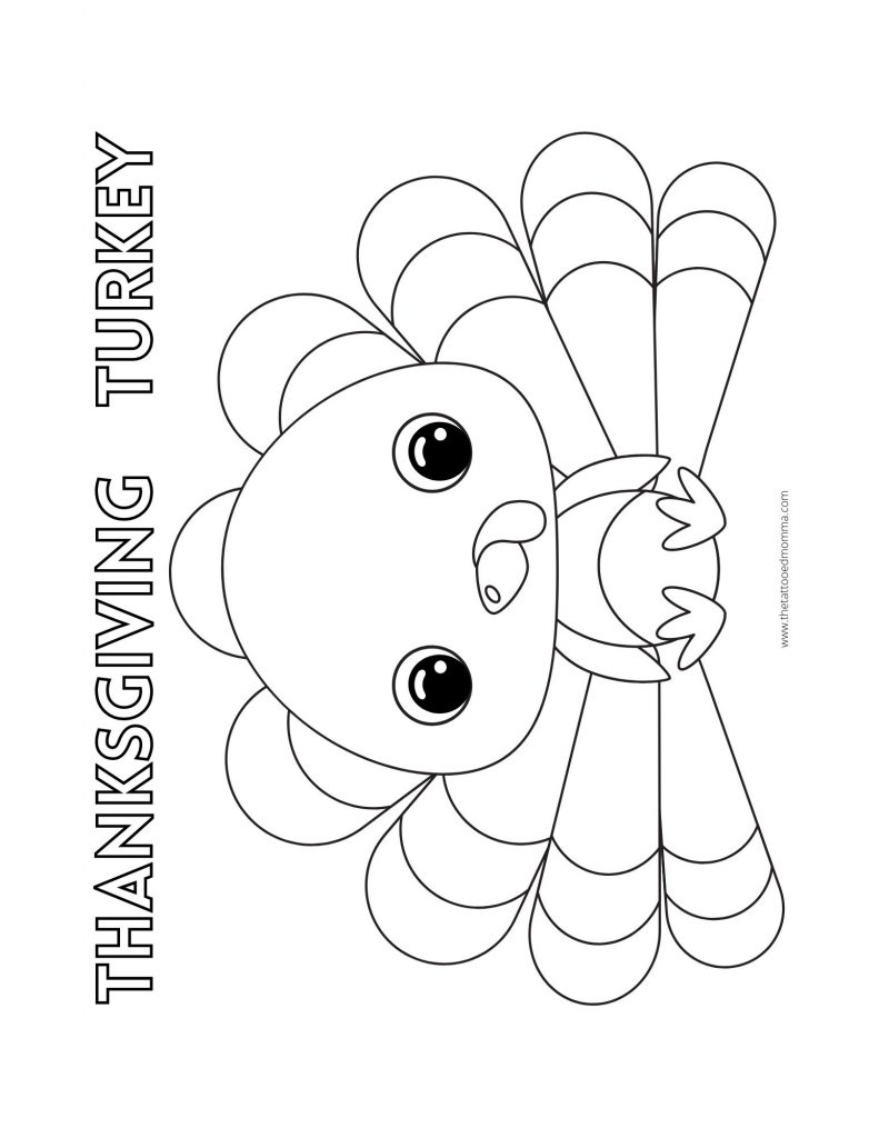 thanksgiving turkey coloring page free printable