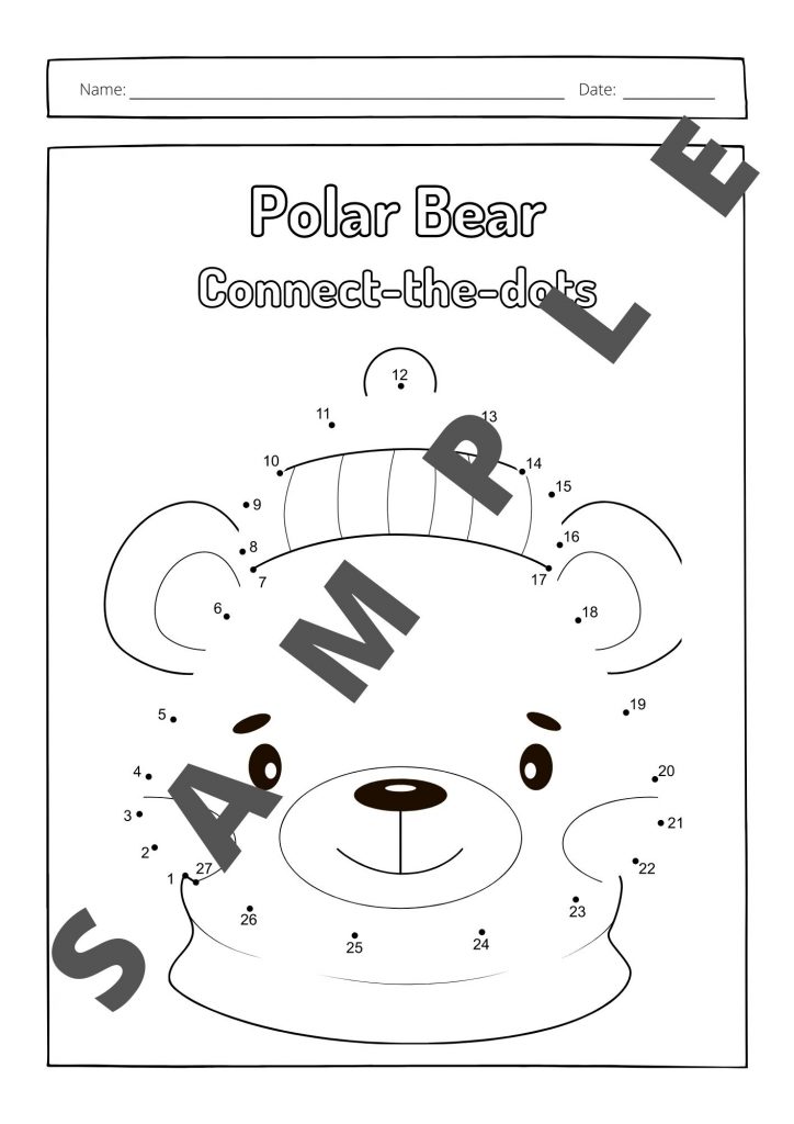 polar bear dot to dot